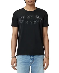 John Varvatos Regular Fit Raw Edge Graphic Tee