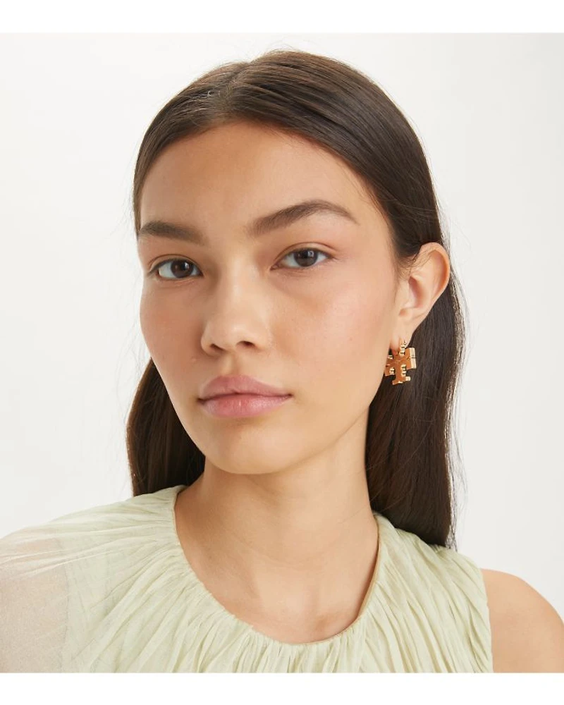 Eleanor Hidden Hoop Earrings, 0.9" diameter