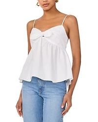 Front Tie Tank Blouse