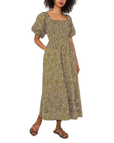 1.state Puffed Sleeve Midi Dress