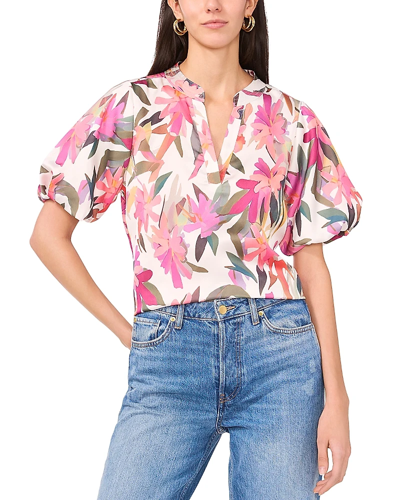 Vince Camuto Short Puff Sleeve Top
