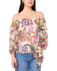 Off Shoulder Bubble Sleeve Top