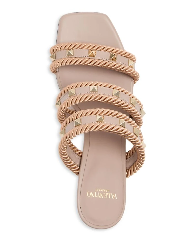 Women's Rockstud Embellished Slide Sandals
