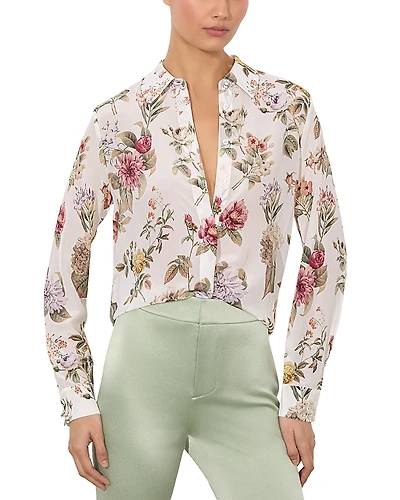 Alice and Olivia Willa Silk Top