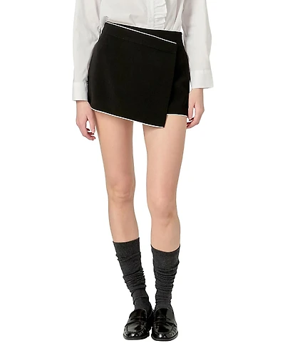 English Factory Women's Contrast Pointed Skort