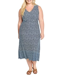 Nic+Zoe Plus Ella Geometric Print Dress