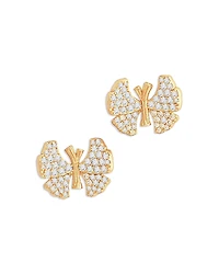 Anabel Aram Pave Butterfly Stud Earrings
