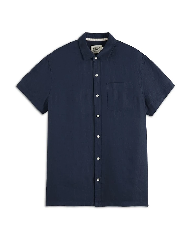 Core Regular Fit Short Sleeve Linen Shirt