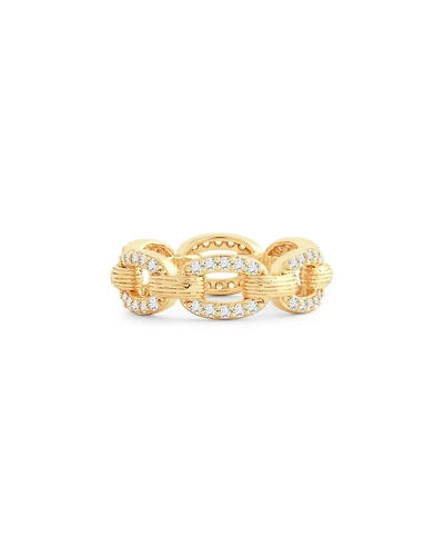 Enchanted Forest 18K Yellow Gold Plated Chain Ring
