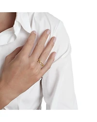 Enchanted Forest 18K Yellow Gold Plated Chain Ring