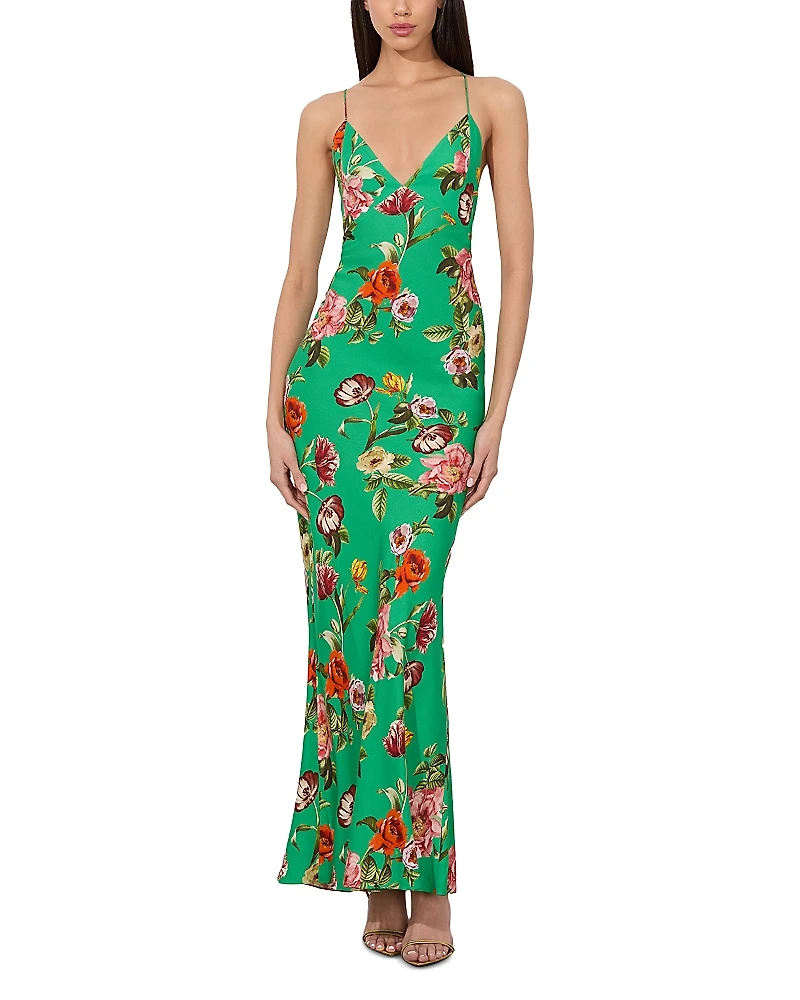 Alice and Olivia Loma V Neck Cami Maxi Dress