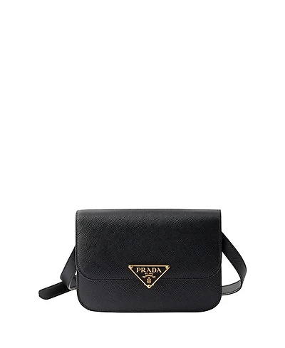 Prada Saffiano Leather Flap Shoulder Bag