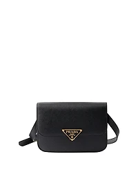 Prada Saffiano Leather Flap Shoulder Bag