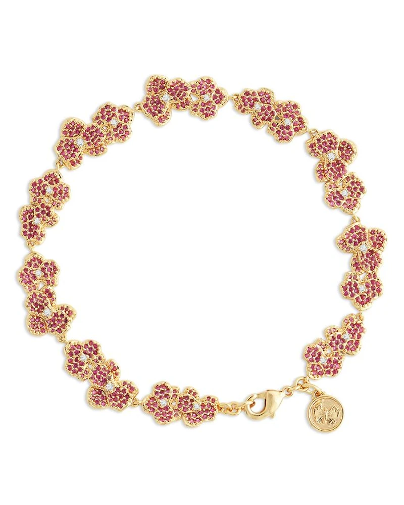 Pavé Orchid Tennis Bracelet