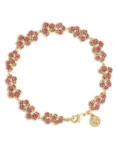 Anabel Aram Pave Orchid Tennis Bracelet