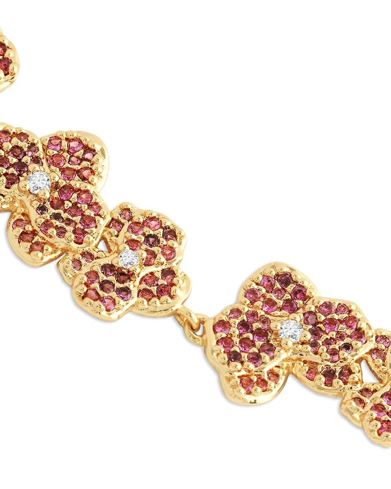 Pavé Orchid Tennis Bracelet