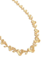 Pavé Orchid Link Necklace, 20"