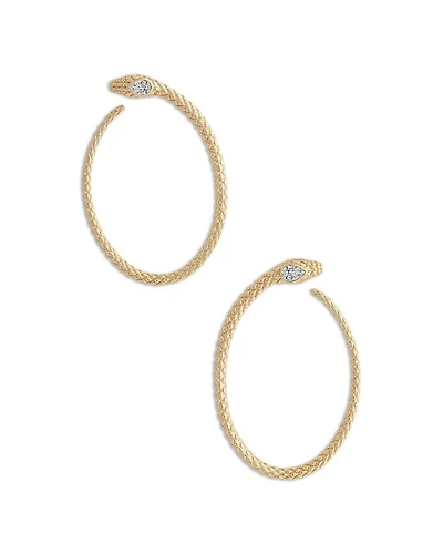 Crystal Serpent Hoop Earrings