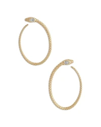 Anabel Aram Crystal Serpent Hoop Earrings