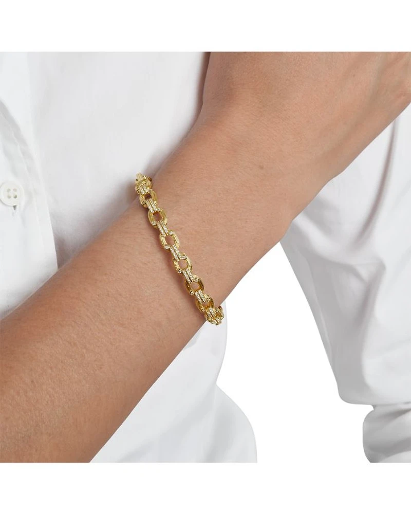 Enchanted Forest Pavé Chain Bangle Bracelet