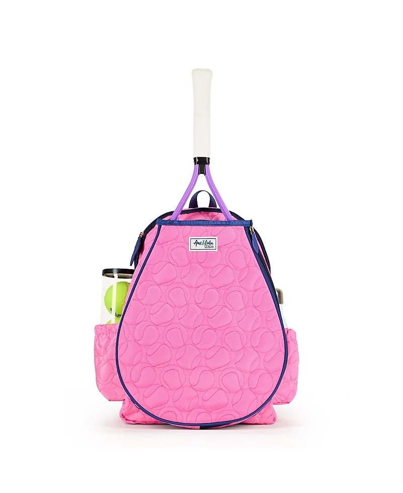 Ame & Lulu Quilted Pink Tennis Balls Little Love Tennis Backpack