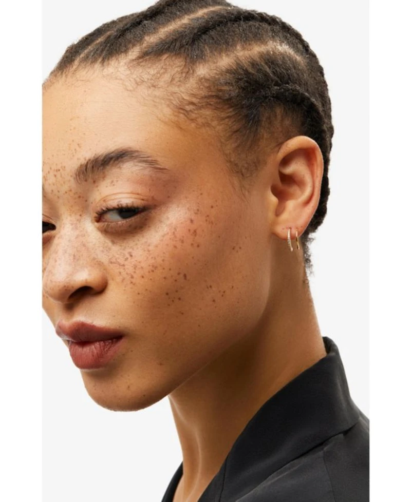 Harley Pave Double Hoop Earrings