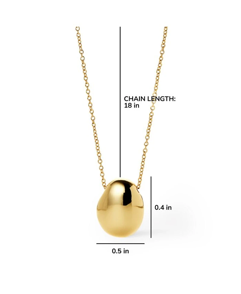 Gold Pendant Pebble Mini Necklace