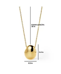 Gold Pendant Pebble Mini Necklace