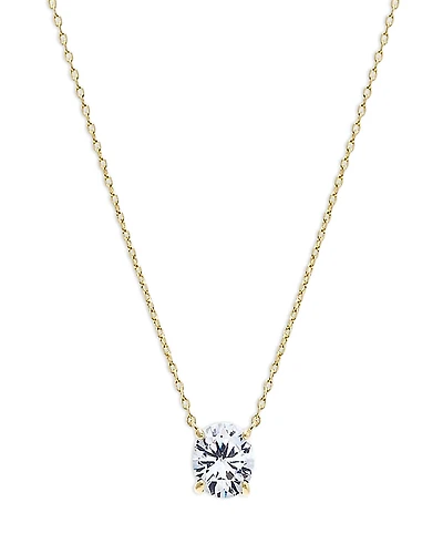 By Adina Eden Eden Juliette Cubic Zirconia Pendant Necklace, 16-19