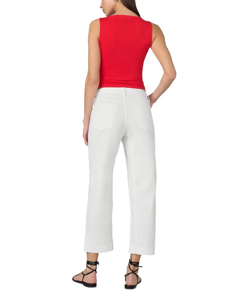 The Wilder Relaxed Barrel Leg High Rise Jeans White