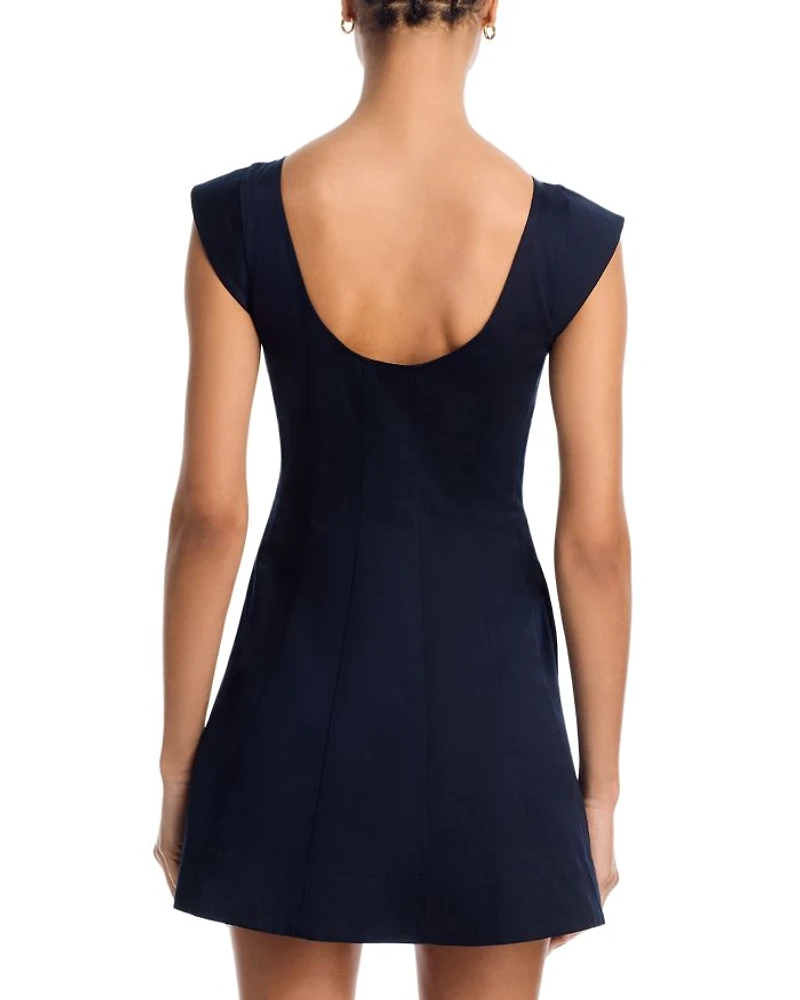 Multi Seam Sateen Mini Dress