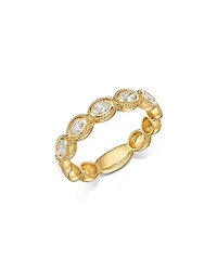 Bloomingdale's Fine Collection Diamond Oval Bezel Band Ring