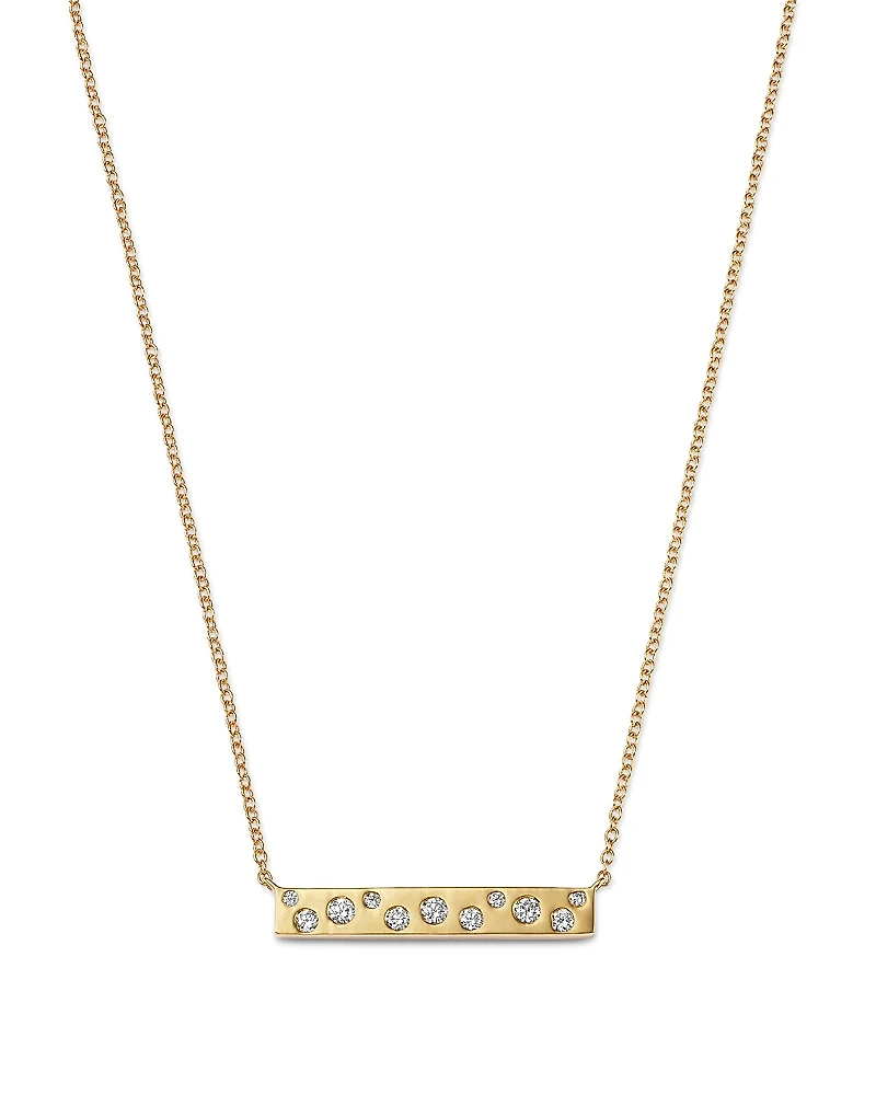 Bloomingdale's Fine Collection Diamond Scattered Bar Necklace