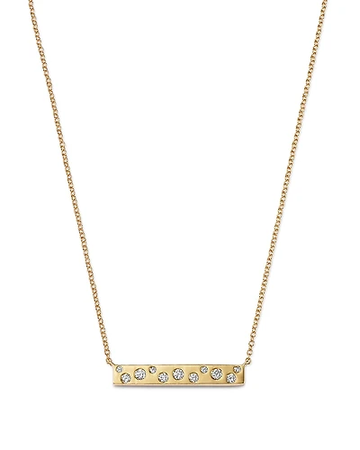 Bloomingdale's Fine Collection Diamond Scattered Bar Necklace