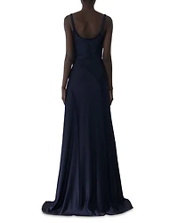 Crepe Back Satin Slip Dress