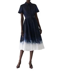 Brushed Canvas Printed Dress