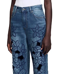 Spring High Rise Straight Jeans Blue Jean