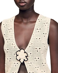 Nouck Crochet V Neck Sweater
