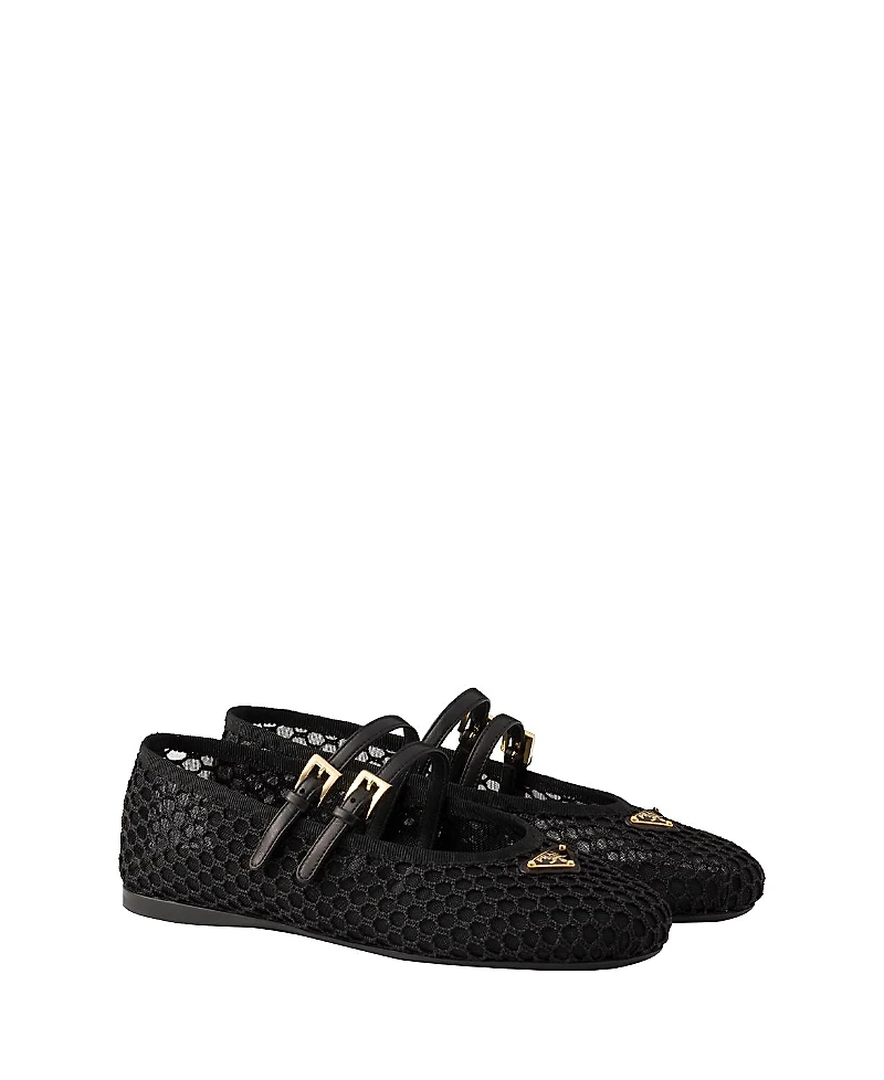 Prada Women's Mesh Fabric Ballerinas