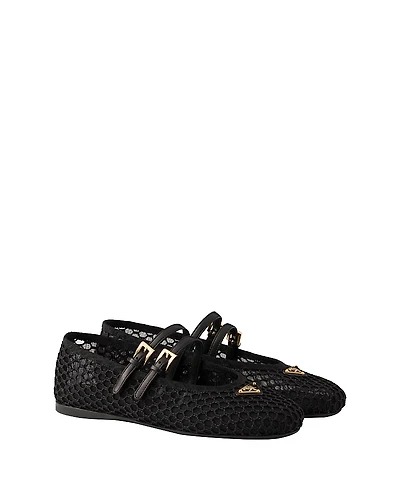 Prada Women's Mesh Fabric Ballerinas