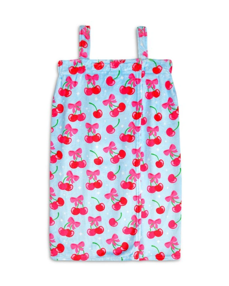Girls' Cheerful Cherries Spa Wrap
