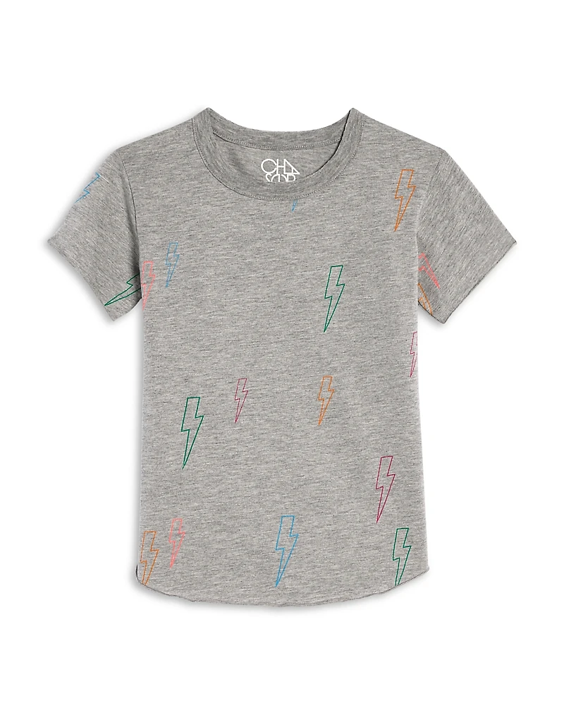 Chaser Girls' Neon Bolts Short Sleeved Tee - Little Kid, Big Kid