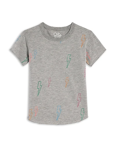 Chaser Girls' Neon Bolts Short Sleeved Tee - Little Kid, Big Kid