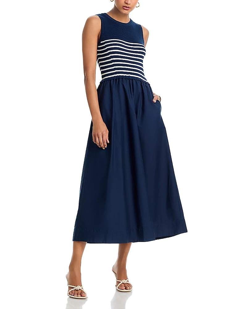 Aqua Mixed Media Maxi Dress - Exclusive