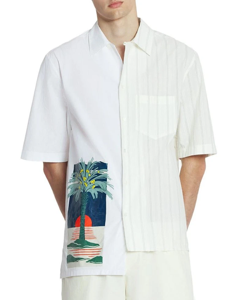Printed Asymmetric Shirt