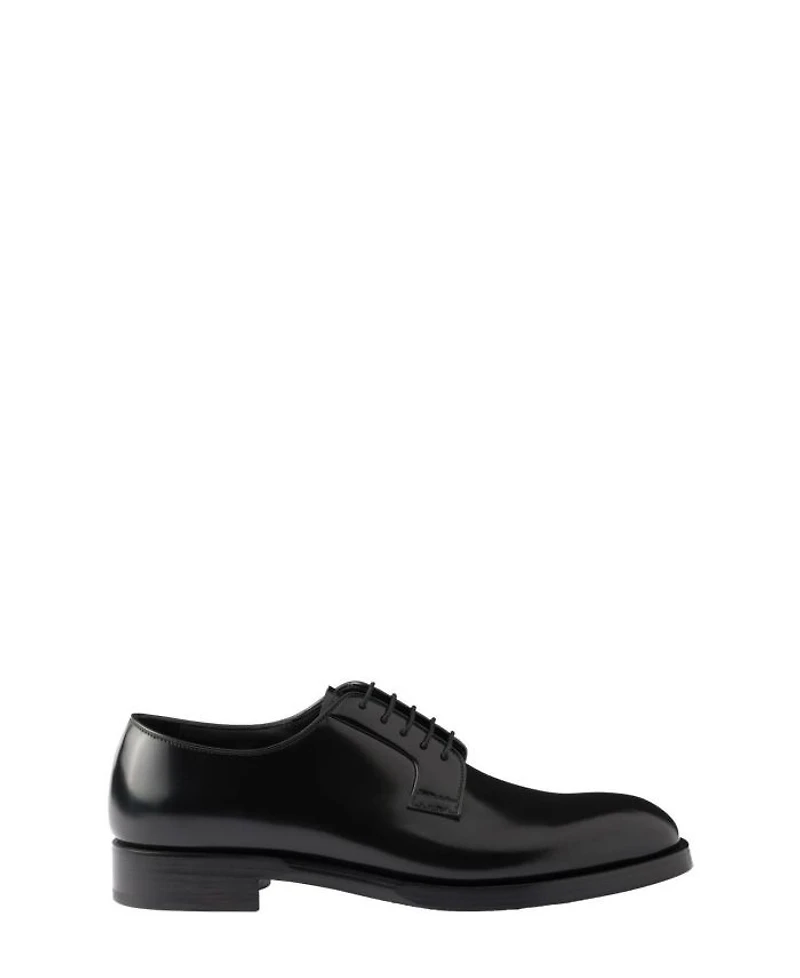 Men's Brushed Leather Lace-Up Shoes