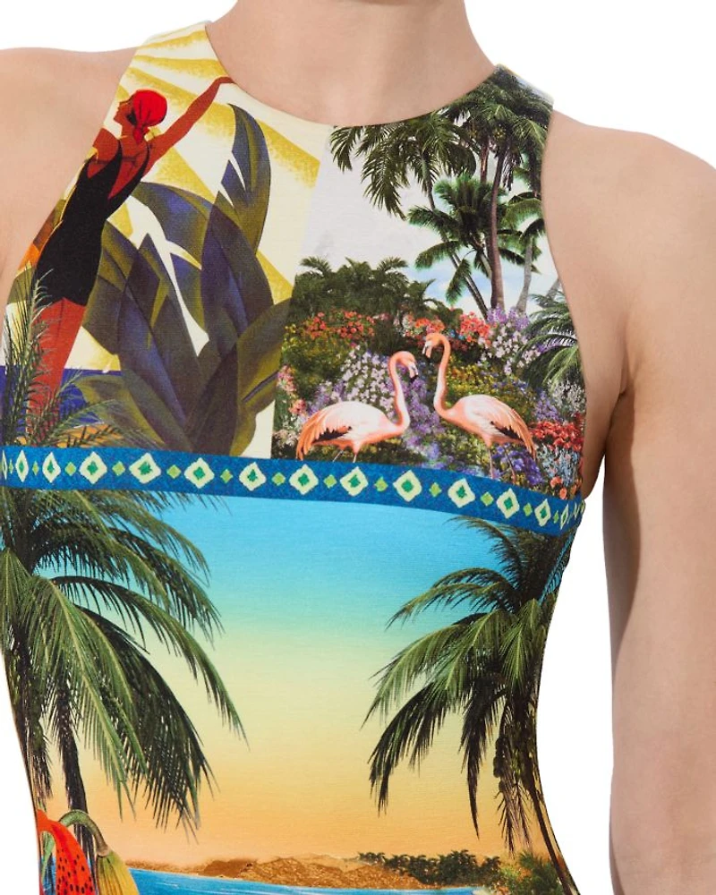 Pania Racer Neck Maxi Dress