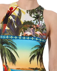 Pania Racer Neck Maxi Dress