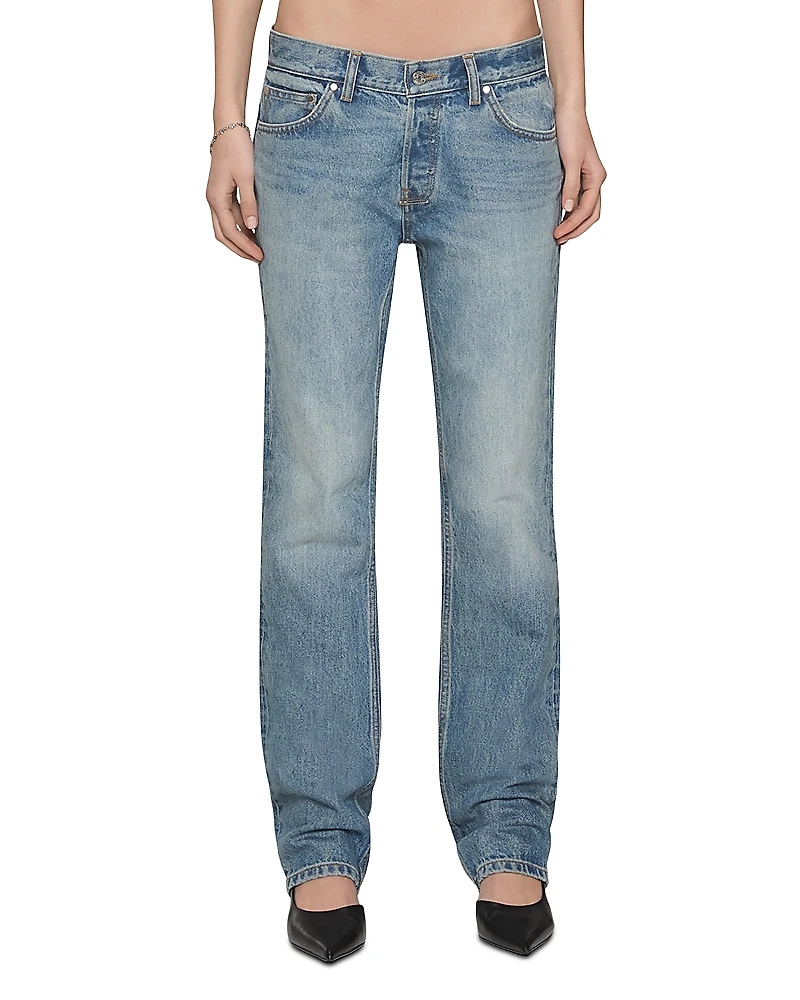 Eb Denim Low Slung Straight Leg Jeans