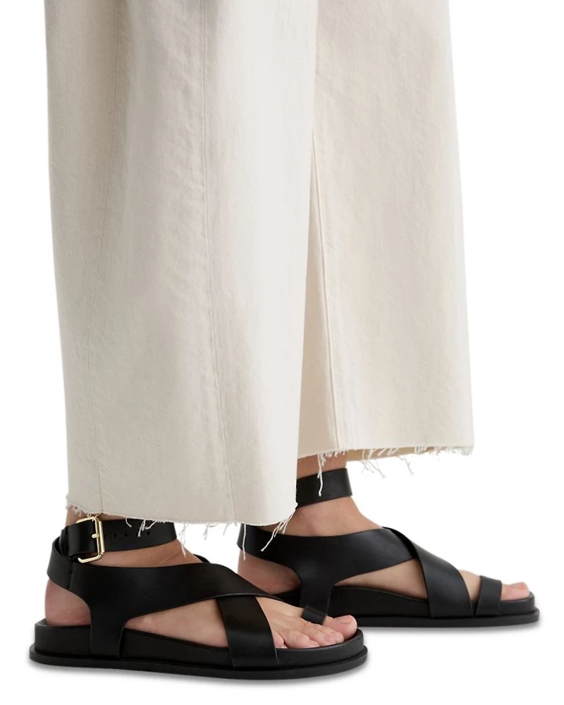 Hattie High Rise Crop Barrel Jeans Opal Stone